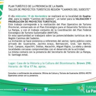 TALLER DE PROYECTOS TURÍSTICOS